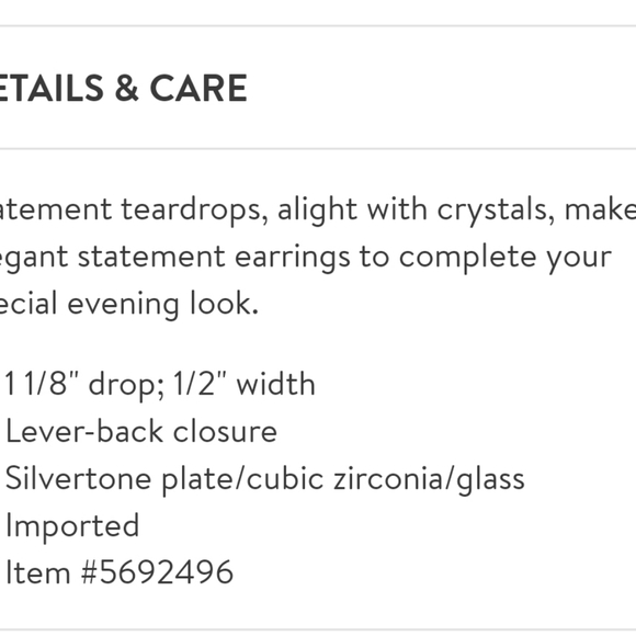 NORDSTROM Cubic Zirconia Drop Earrings - Picture 3 of 5